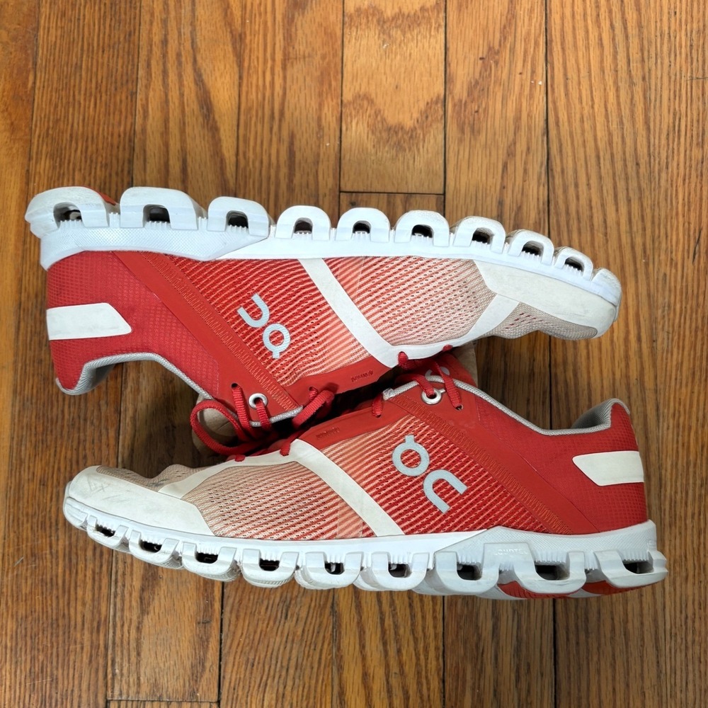 On Running Cloudflow Orange Rust White Sneakers W… - image 5